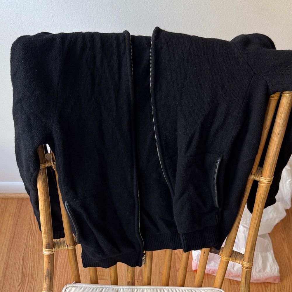 A/X Armani Exchange Black Zip Up Sweater